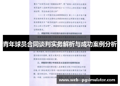 青年球员合同谈判实务解析与成功案例分析